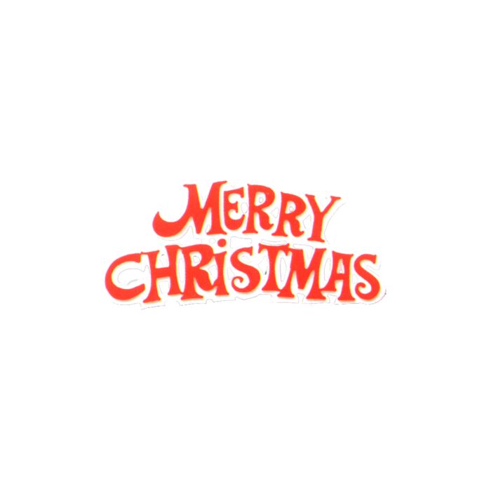 PLASTIC RED MERRY CHRISTMAS MOTTO main product photo