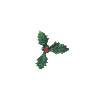 THREE LEAF HOLLY PLASTIC SMALL