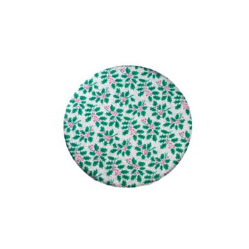 HOLLY CAKE CARD ROUND 8"