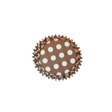 CUPCAKE CASE POLKA BROWN