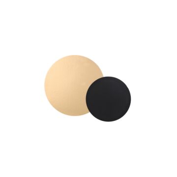 CAKE BOARD ROUND GOLD & BLACK 24CM