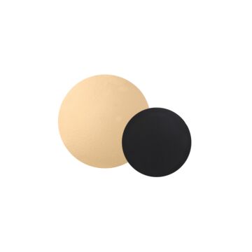 CAKE BOARD ROUND GOLD & BLACK 30CM