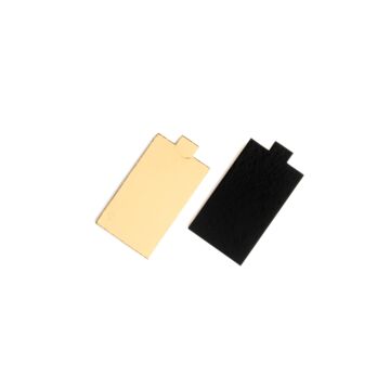 MINI DESSERT BOARD RECTANGULAR GOLD & BLACK 9.5X5.6CM