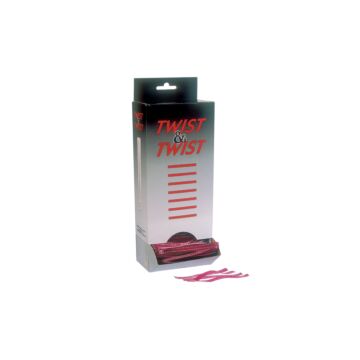 DARK RED TWIST & TWIST CELLOPHANE TIE