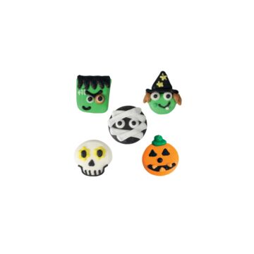 ASSORTED HALLOWEEN FACE SUGAR PIPINGS