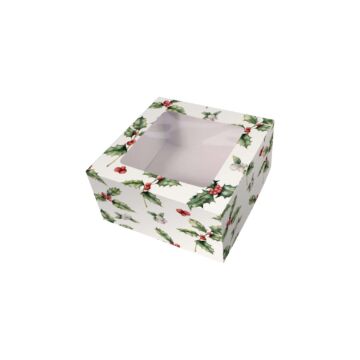 HOLLY CAKE BOX 10"
