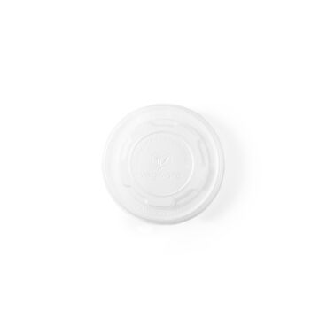 FLAT PLA HOT LID FOR 8OZ SOUP CONTAINER