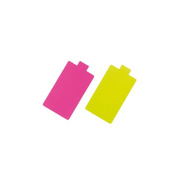 MINI DESSERT BOARD RECTANGULAR FUSCHIA & GREEN 9.5X5.6CM