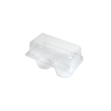 2 CAVITY HINGED CONTAINER HIGH TOP