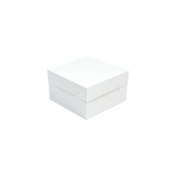WHITE CAKE BOX & LID 10"