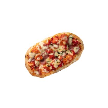 STONE-FIRED SALAMI AND RED PEPPER PIZZA